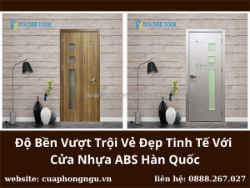 Độ bền vượt trội vẻ đẹp tinh tế với cửa nhựa abs hàn quốc