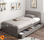 Giường ngủ gỗ công nghiệp dạng hộp tích hợp hộc kéo