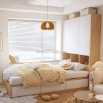 Giường ngủ gỗ công nghiệp tích hợp tủ thông minh