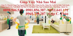 Giúp việc nhà ăn ở lại uy tín chuyên nghiệp gọi là có người