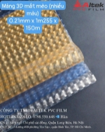 Màng pvc dẻo 3d mắt mèo nhiều màu giá tốt