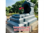 Mẫu mộ đá tam cấp mái vòm đẹp