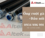 Ống ruột gà lõi thép bọc nhựa pvc chống nước + đầu nối