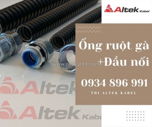 Ống ruột gà lõi thép bọc nhựa pvc chống nước + đầu nối