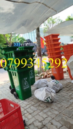 Thùng rác công nghiệp 240l – 120l – 60l bền đẹp tại đà nẵng 📞 0799345292