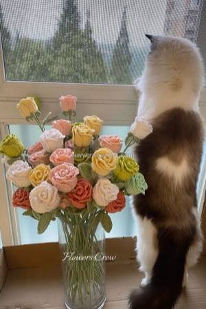 Trang trí không gian sống bằng hoa len handmade sự lựa chọn mới cho ngôi nhà ấm áp