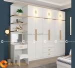 Tủ quần áo gỗ công nghiệp mdf kèm bàn trang điểm - tam031