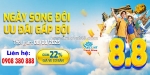 Vietravel airlines giảm 22% giá vé ngày 8.8