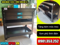 Xe đẩy để đồ nghề sửa xe, dụng cụ cơ khí, vật tư kỹ thuật