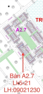 Bán liền kề khu đô thị thanh hà a2.7 lk05-21 nhìn khu chung cư, dt 90m, đường