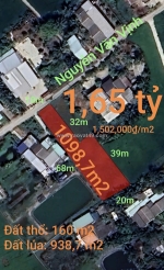 Bán lô đất thổ lúa làm nhà vườn giá 1,65 tỷ