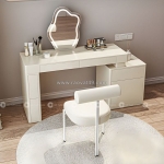 Bàn trang điểm gỗ công nghiệp mdf màu trắng