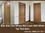 Báo giá cửa nhựa đài loan mới nhất tại thủ đức