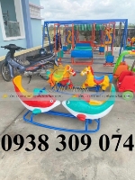 Bập bênh ghế gấu, bập bênh 2 con giống, bập bênh đế cong