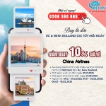 Bay thẳng úc & new zealand với ưu đãi mỗi ngày cùng china airlines