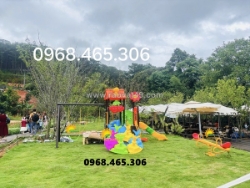 Bộ cầu trượt xích đu liên hoàn trẻ em