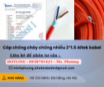Cáp chống cháy chống nhiễu 2*1.5mm lszh altek kabel