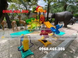 Cầu trượt trẻ em, thú nhún lò xo mầm non, xích đu trẻ em nhập khẩu