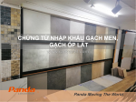 Chứng từ nhập khẩu gạch men gạch ốp lát