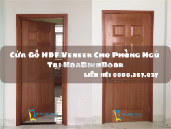 Cửa gỗ hdf veneer cho phòng ngủ tại hoabinhdoor