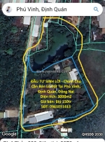 Đầu tư sinh lời - chính chủ cần bán lô đất tại phú vinh, định quán, đồng nai