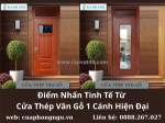 Điểm nhấn tinh tế từ cửa thép vân gỗ 1 cánh hiện đại