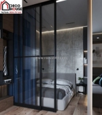 Đơn vị lắp vách kính ngăn phòng ngủ phong cách hiện đại