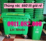 Giá sỉ thùng rác nhựa chất lượng ưu đãi- thùng rác 120l 240l 660l giá rẻ- lh 0911082000