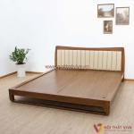 Giường chân quỳ thiết kế hiện đại đầu bọc nệm sang trọng