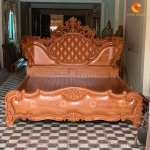 Giường ngủ gỗ tự nhiên vẻ đẹp tân cổ điển hoàng gia