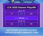 Lịch thi đấu lck 2025 season playoffs