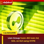 Lion group hoán đổi toàn bộ sol và sui sang hype