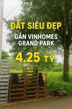 Lô đất vàng vinhomes grand park quận 9 - p. long thạnh mỹ - hẻm  thoáng rộng