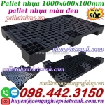 Pallet nhựa 1000x600x100mm màu đen - thanh lý hàng tồn giá siêu rẻ