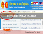 Quy trình khai báo hóa chất
