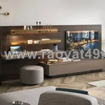 Thiết kế kệ tivi kết hợp bàn làm việc - xu hướng nội thất tiện nghi 2025