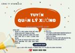 Thông báo tuyển dụng – quản lý xưởng