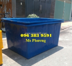 Thùng nhựa chữ nhật 2000lit hàng mới 100%, giá rẻ, giao hàng toàn quốc.