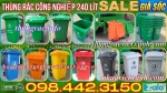 Thùng rác nhựa 240l nắp kín nhiều màu sắc giúp phân loại rác thải