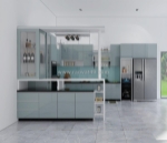 Tủ bếp gỗ công nghiệp chữ u cao cấp