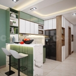 Tủ bếp gỗ công nghiệp mdf phủ melamine đẹp chất lượng