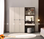 Tủ quần áo gỗ công nghiệp kết hợp bàn trang điểm hiện đại