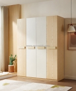 Tủ quần áo gỗ công nghiệp mdf màu vàng vân gỗ