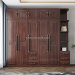 Tủ quần áo gỗ óc chó phủ sơn tự nhiên sang trọng