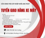 Tuyển dụng nhân viên giao hàng bằng xe gắn máy