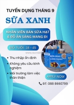 Tuyển nhân viên bán hàng mang đi ở quận bình thạnh