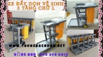 Ưu điểm nổi bật của xe đẩy vệ sinh chất liệu nhựa xanh dương