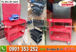 Xe đẩy 3 ngăn – bảng treo khay nhựa