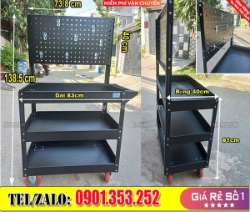 Xe đẩy 3 ngăn để dụng cụ, đồ nghề của npro