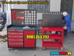 Xe đẩy, tủ đồ nghề 6 ngăn kèm bảng treo dụng cụ